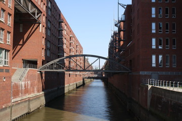 Canal at Hamburg Speicherstadt