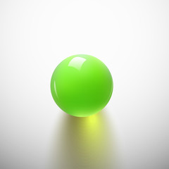 green glossy ball