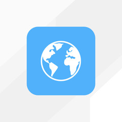 Earth minimalistic vector icon for web design and mobile application user interface