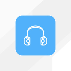 Headphones minimalistic vector icon for web design and mobile application user interface
