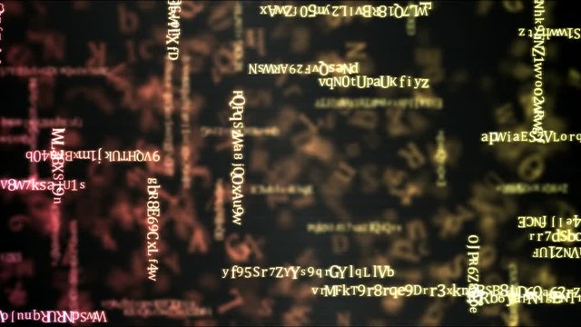 Random Moving Letters and Strings Animation - Loop Rainbow
