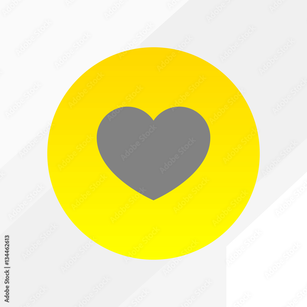 Poster heart minimalistic vector icon for web design and mobile application user interface