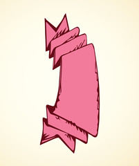 Twisted banner. Vector drawing