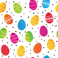 Seamless pattern with Easter eggs