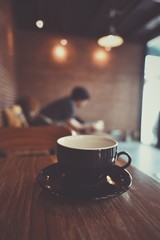 coffee latte art in coffee shop