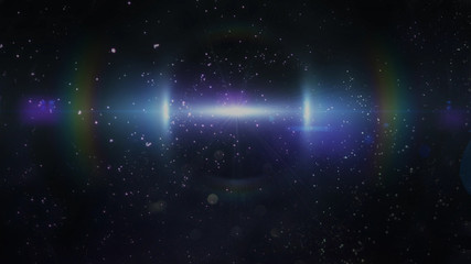 Fototapeta premium Real Lens Flare Shot in Studio over Black Background. Easy to add as Overlay or Screen Filter Photos