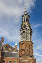 Fototapeta na wymiar Historical tower Munttoren in the center of Amsterdam
