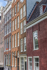 Brick houses in the historical center of Amsterdam