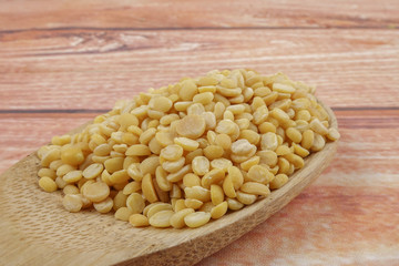 Toor dal, famous Indian legume also called yellow Pigeon peas
