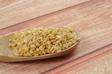 Toor dal, famous Indian legume also called yellow Pigeon peas