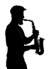 shape of jazz saxophonist