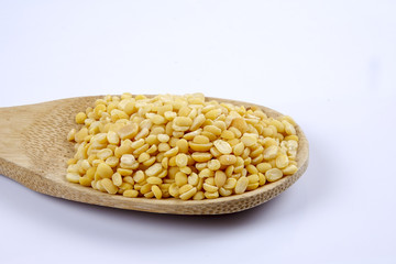 Toor dal, famous Indian legume also called yellow Pigeon peas