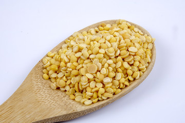 Toor dal, famous Indian legume also called yellow Pigeon peas