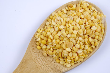 Toor dal, famous Indian legume also called yellow Pigeon peas