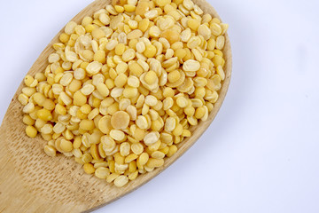 Toor dal, famous Indian legume also called yellow Pigeon peas