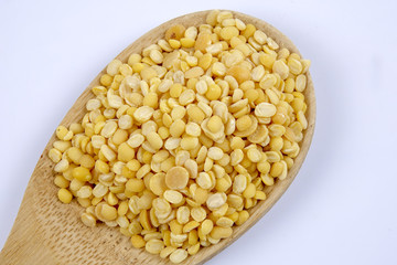 Toor dal, famous Indian legume also called yellow Pigeon peas