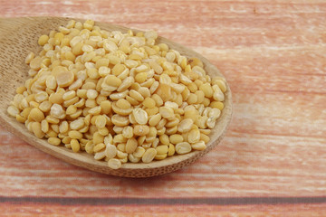 Toor dal, famous Indian legume also called yellow Pigeon peas