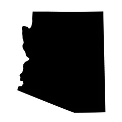 Deurstickers map of the U.S. state Arizona © Elena Titova