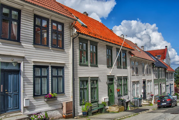 Fototapeta na wymiar Wooden houses in Bergen, Norway