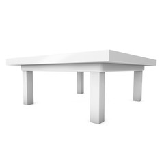 White Table. 3D render isolated on white. Platform or Stand Illustration. Template for Object Presentation.