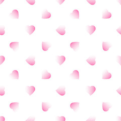 Dotted vector seamless pattern with hearts