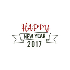 Happy Christmas typography wish sign. illustration