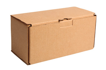 Closeup of cardboard box