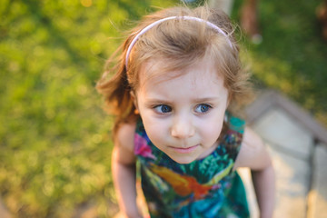 Portrait of Thoughtful Girl