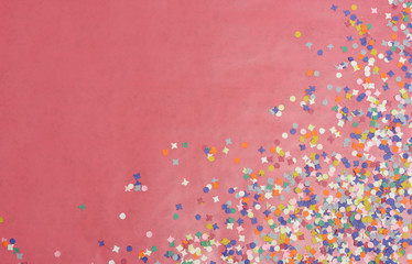 pink confetti background