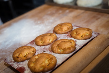 Making cake in bakery