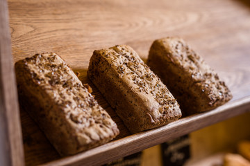 fresh bread on counter
