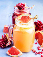 Fresh Pomegranate and Grapefruit juice