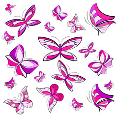 beautiful butterfly, on a white