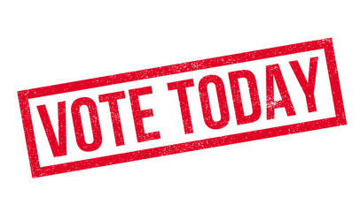 Vote Today rubber stamp. Grunge design with dust scratches. Effects can be easily removed for a clean, crisp look. Color is easily changed. - 134472024