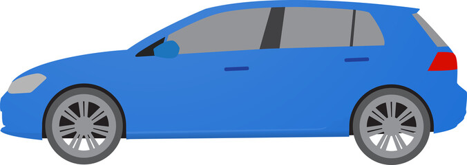 Car in flat style. Vehicle icon. Vector illustration.