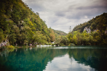 Fototapeta na wymiar nature croatia plitvize lake