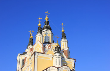 Fototapeta na wymiar Cathedral in Tomsk, Siberia, Russia