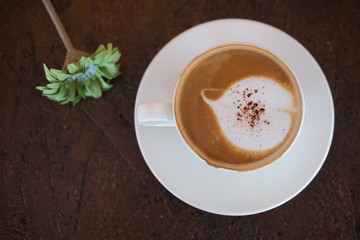 Hot fresh mocha coffee