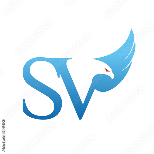 "Blue Hawk Initial SV Logo" Stock photo and royalty-free images on Fotolia.com - Pic 134474009