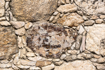 Photo of an old brick wall close up shot