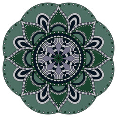 Oriental pattern. Traditional round coloring ornament. Mandala.