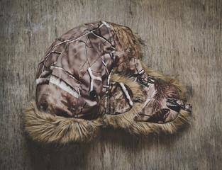 Fur cap for winter weather