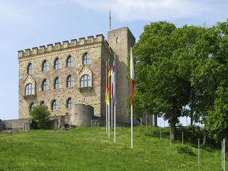 Fototapeta premium Hambach castle under blue sky