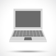 Laptop icon isolated on white background.