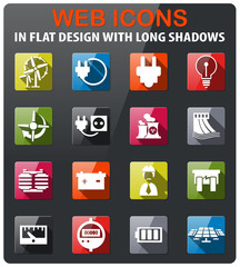electricity icon set