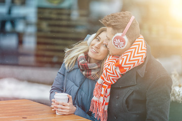 loving young couple spends time together happily