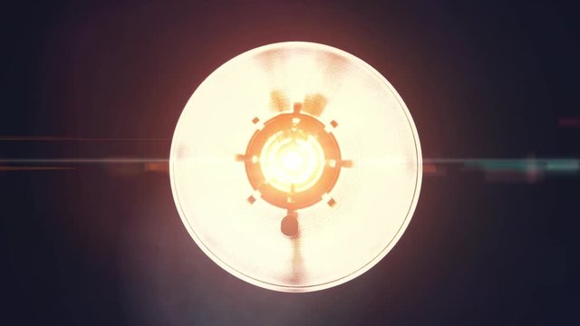 Spotlights Rampenlicht geht an und flackert, diverse szenen