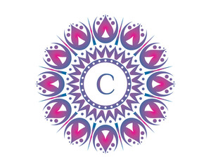 C Letter Abstract Ornament Logo
