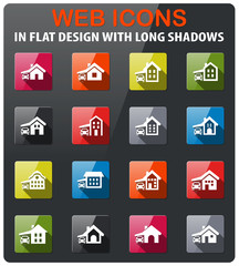 house type icon set