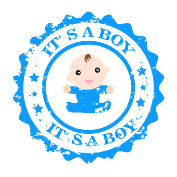  Its a boy vector stamp